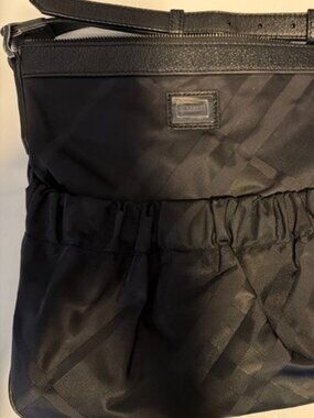 Authentic Burberry Black Nylon Nova Check purse